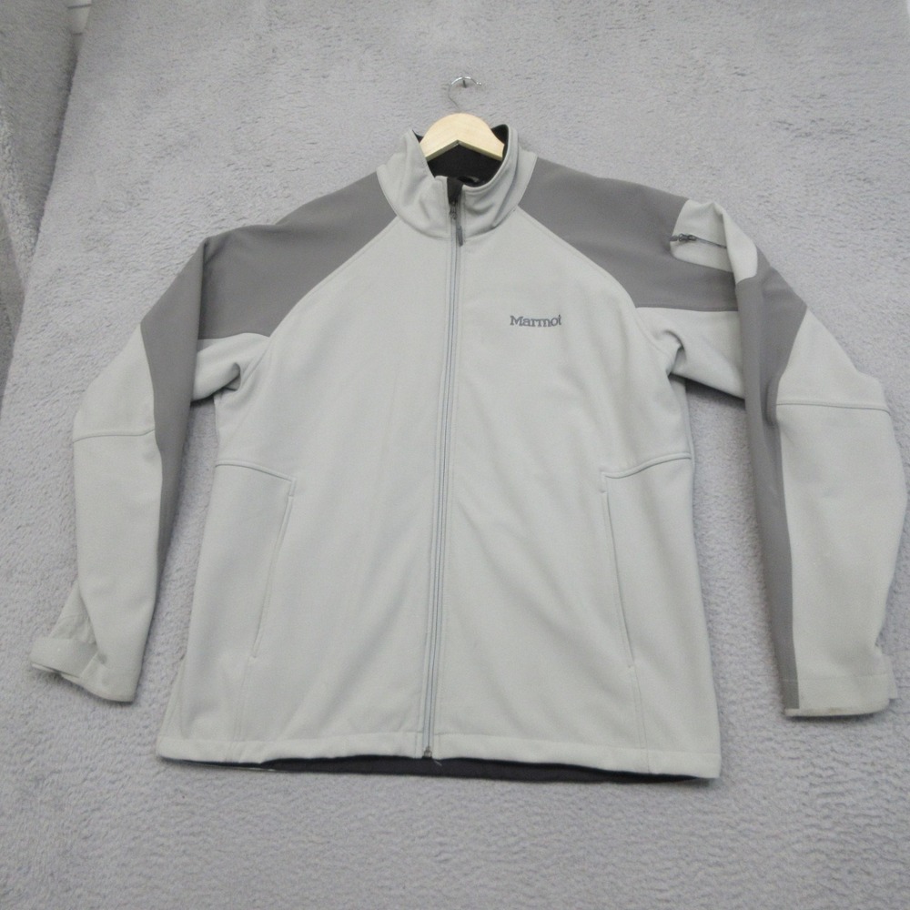 Marmot Utility Jacket Men XL Gray Full Zip Fleece Lined Gorpcore Hiking Outdoor